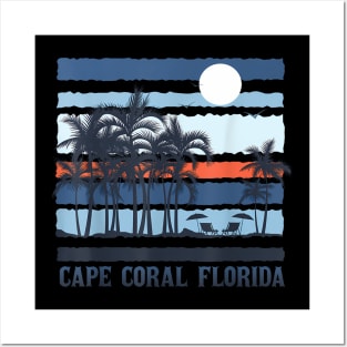 Cape Coral Florida Summer Travel 80S Beach Posters and Art